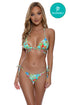 Luli Fama Il Mare Seamless Reversible Wavy Ruched Back Brazilian Tie Side Bottom